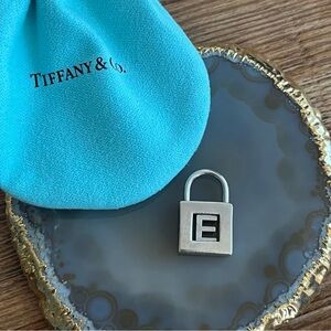 Authentic Tiffany & Co.® - Initial "E" Padlock Charm - hard to find!